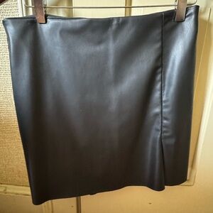 Black Leather Skort